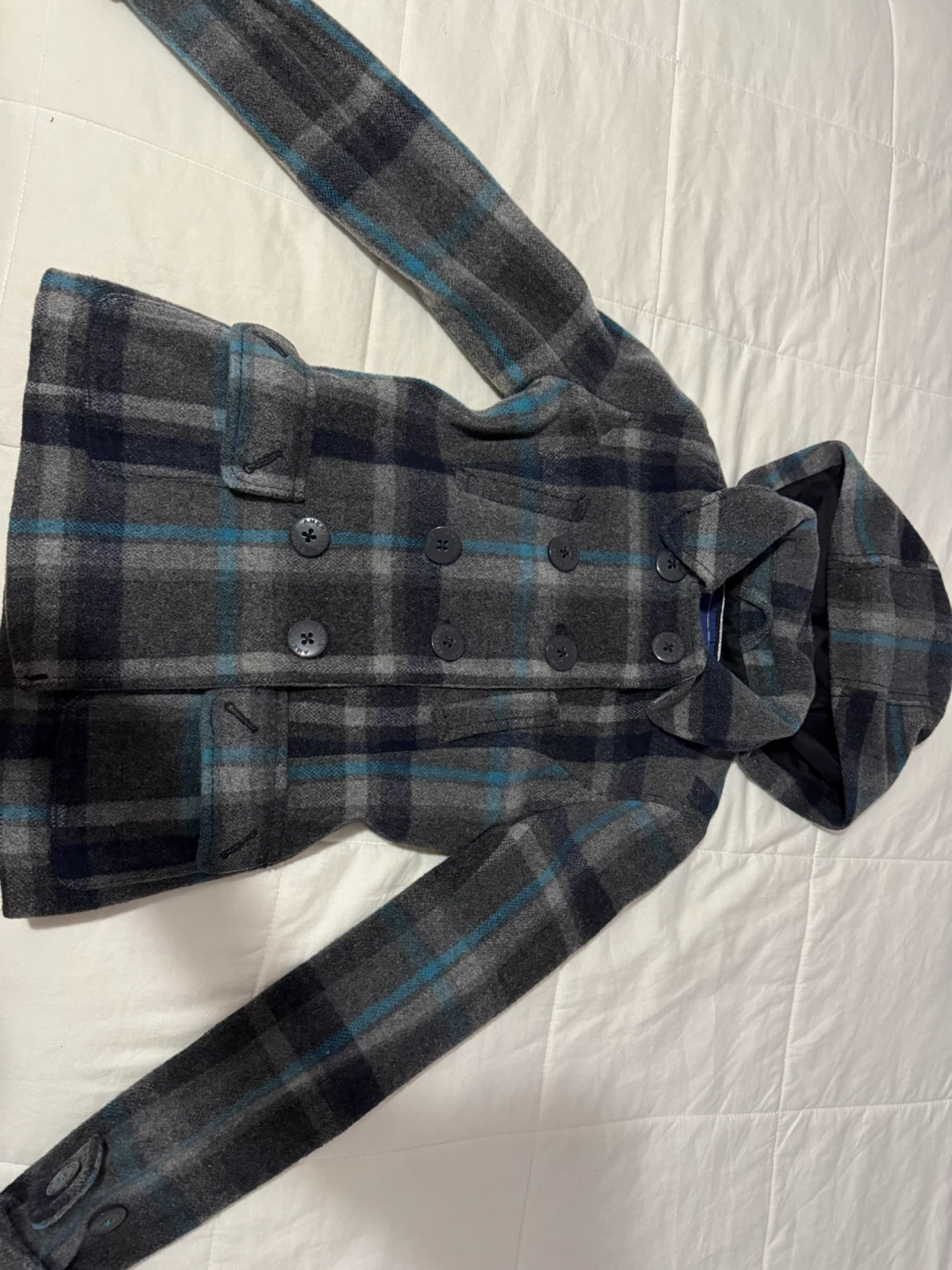 American Eagle Outfitters Plaid Hooded Jacket - XS