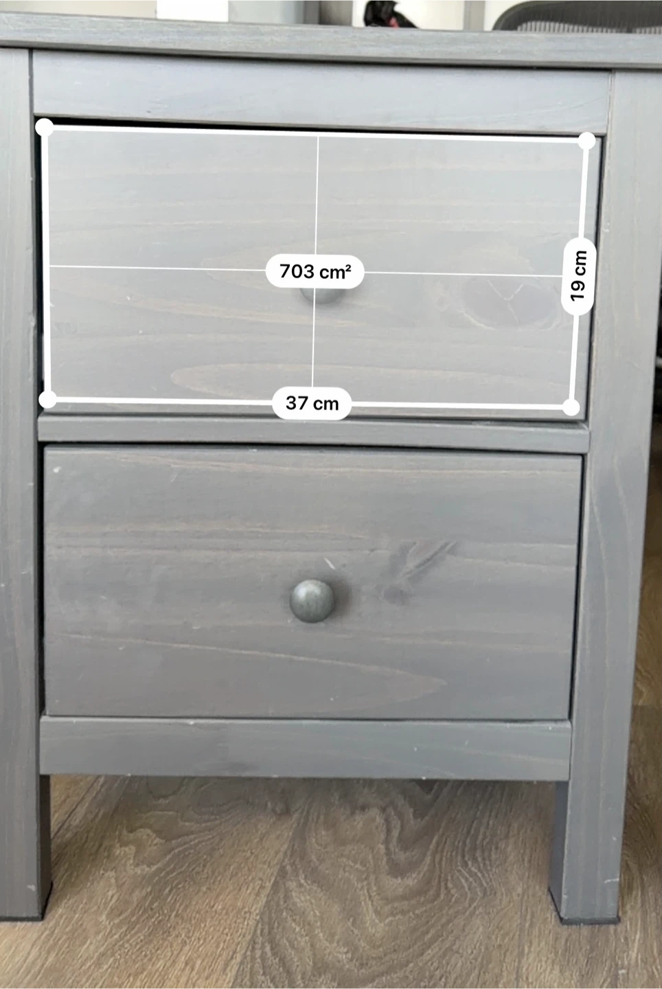 Grey Two-Drawer Nightstands (Set of 2) - photo 3