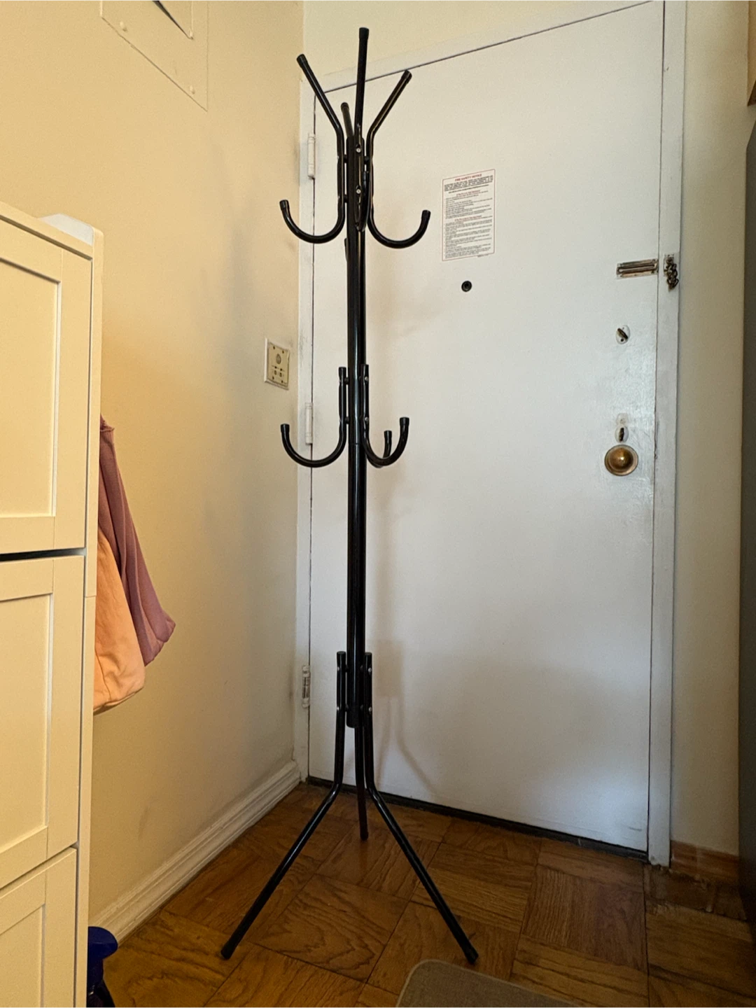 Black Metal Coat Rack Stand