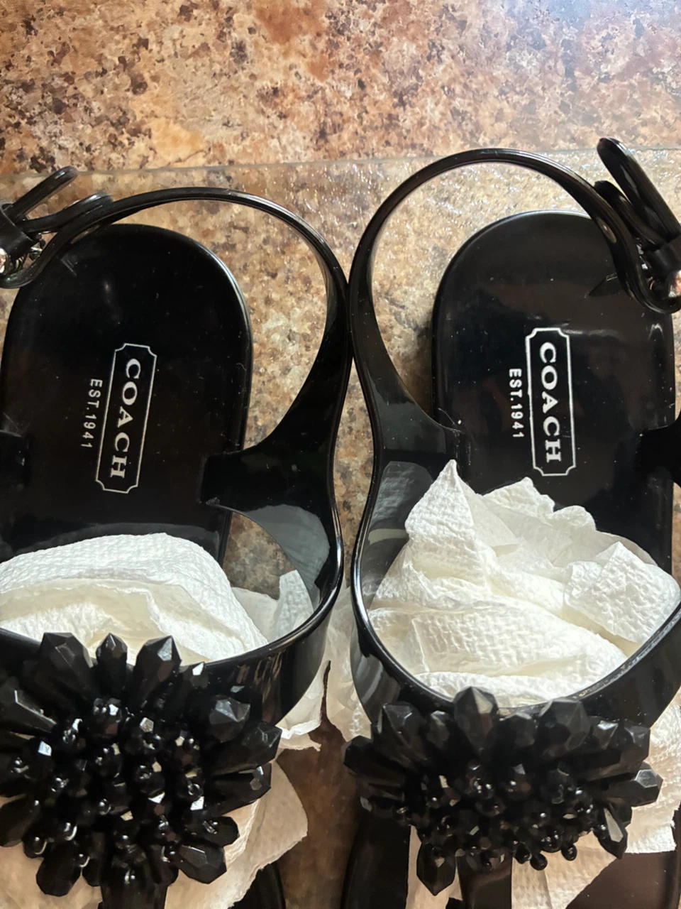 Coach Black Jelly Thong Sandals - photo 3