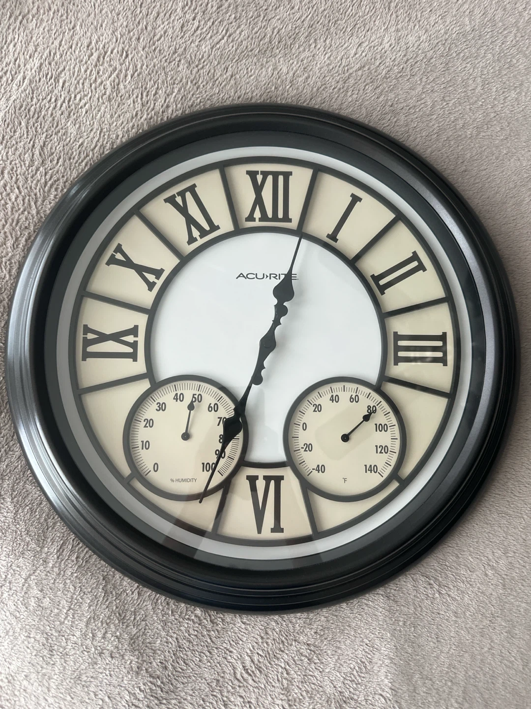 AcuRite Analog Clock with Thermometer and Hygrometer