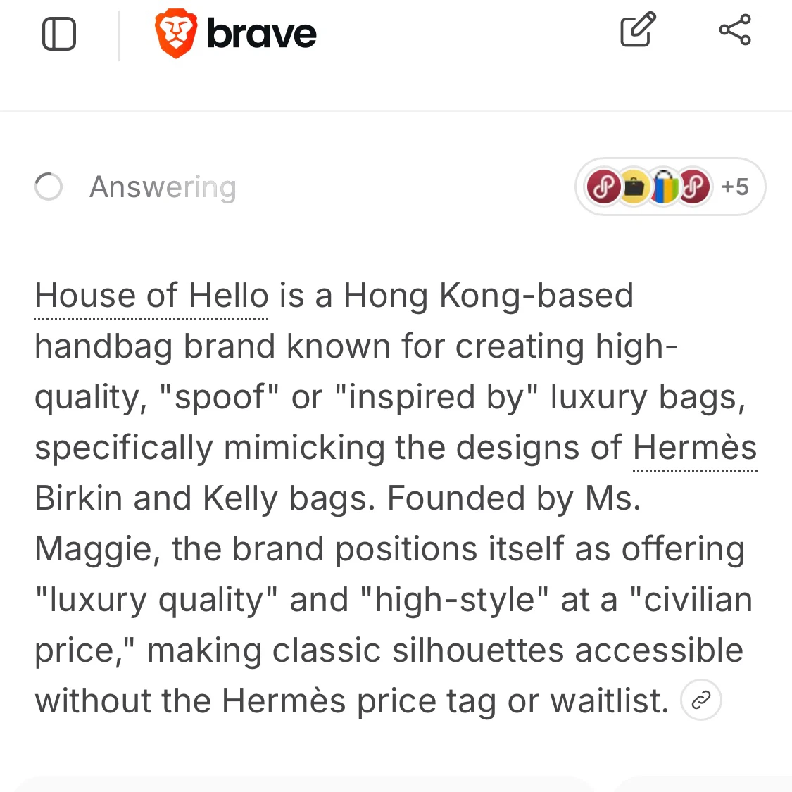 🇭🇰 House of Hello I’m Not Hermès Bag - photo 2