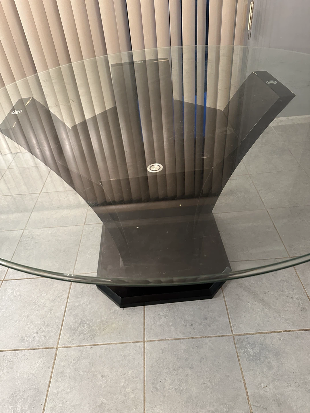 Free 54-inch Glass Top Dining Table