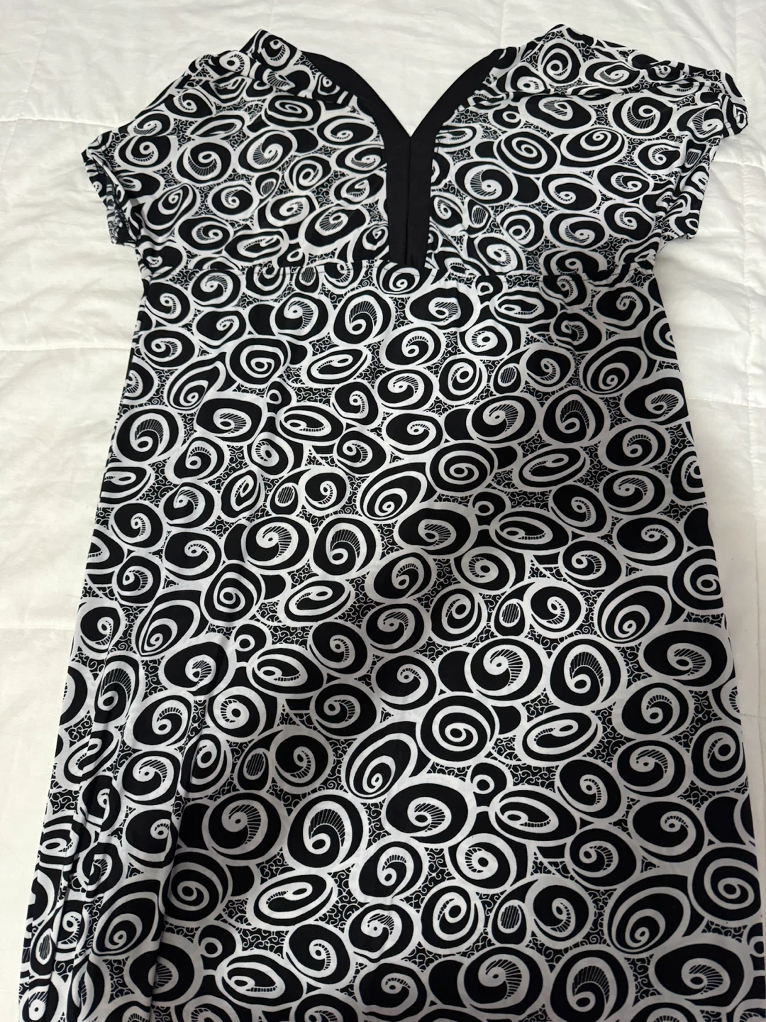 SanJan "Screat" Black & White Swirl Dress - photo 3
