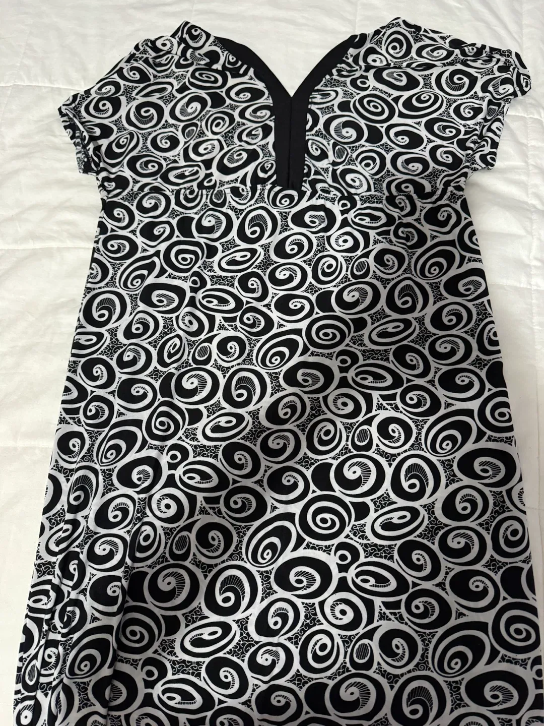 SanJan "Screat" Black & White Swirl Dress - photo 3