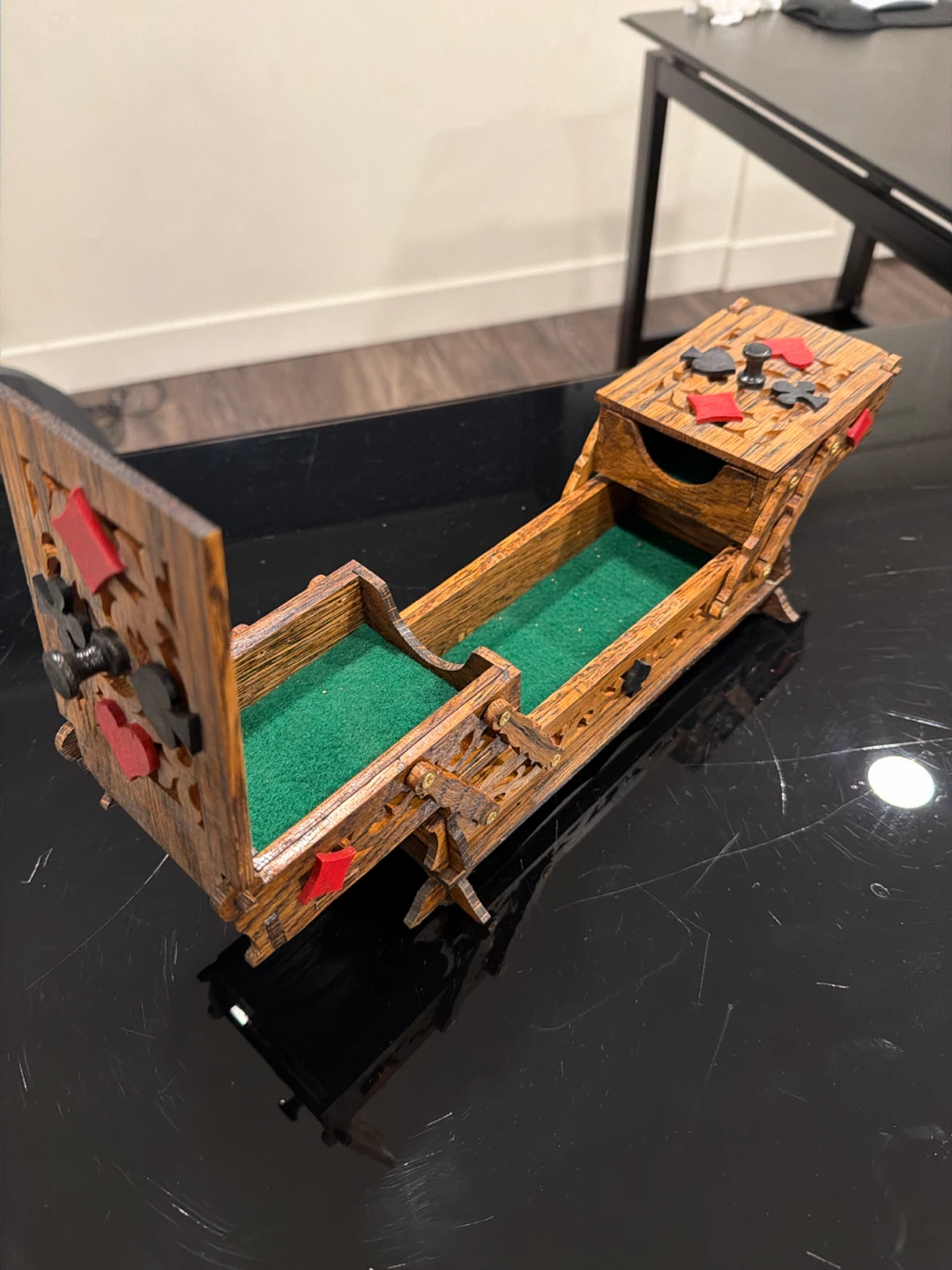 Wooden Casino Dice Game Holder - photo 2