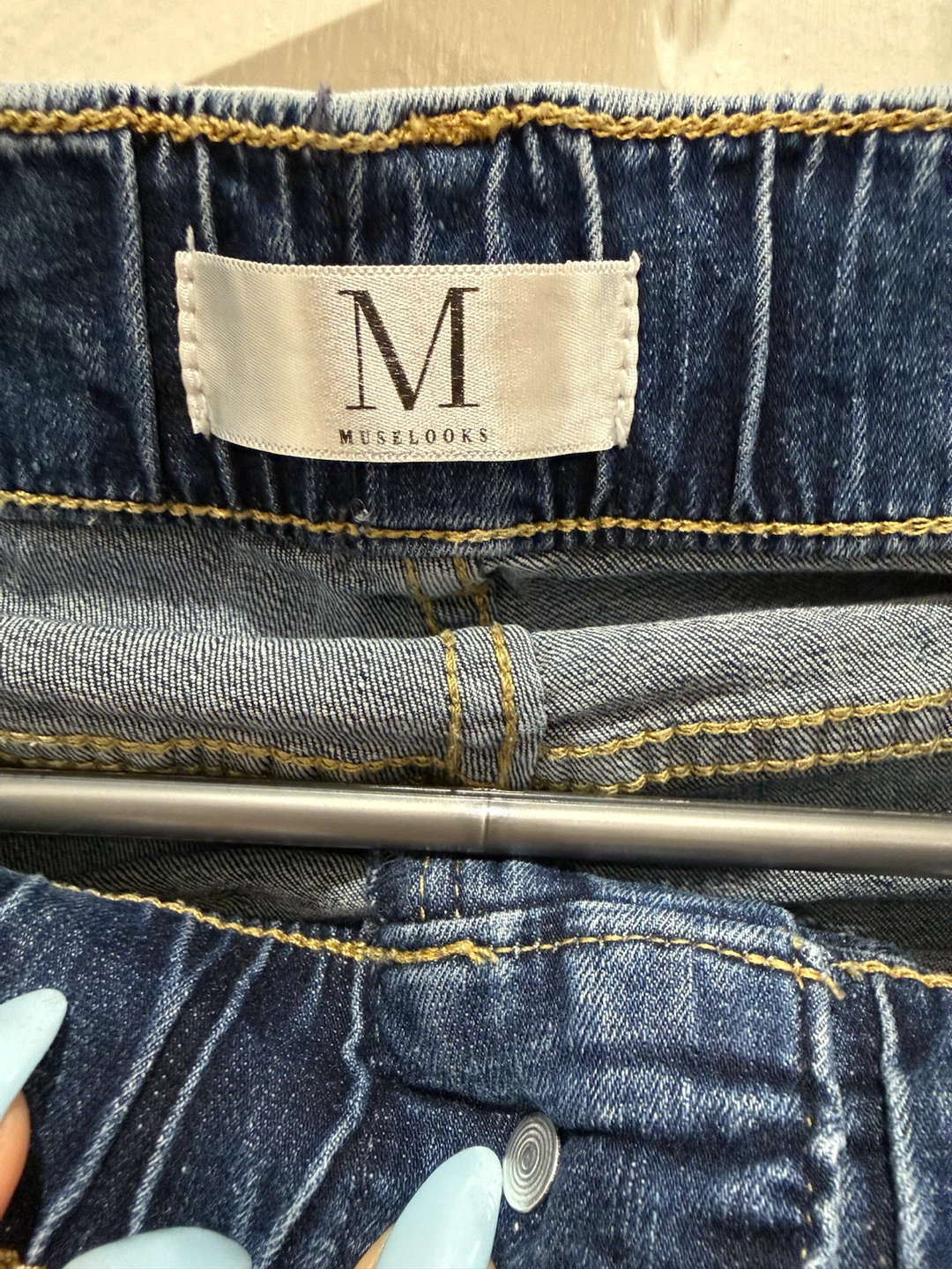 Women's Denim Joggers - Size S - photo 2