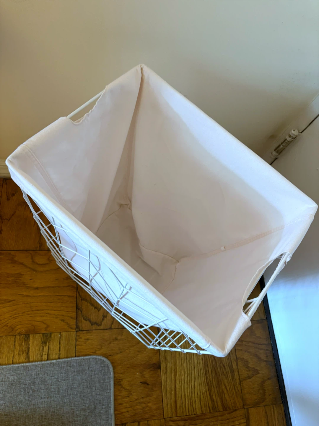 Wire Frame Laundry Hamper with Fabric Liner - photo 2