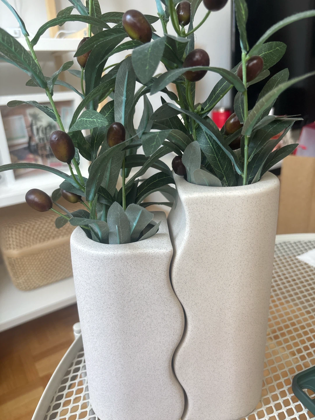 Decorative Faux Olive Plant Set