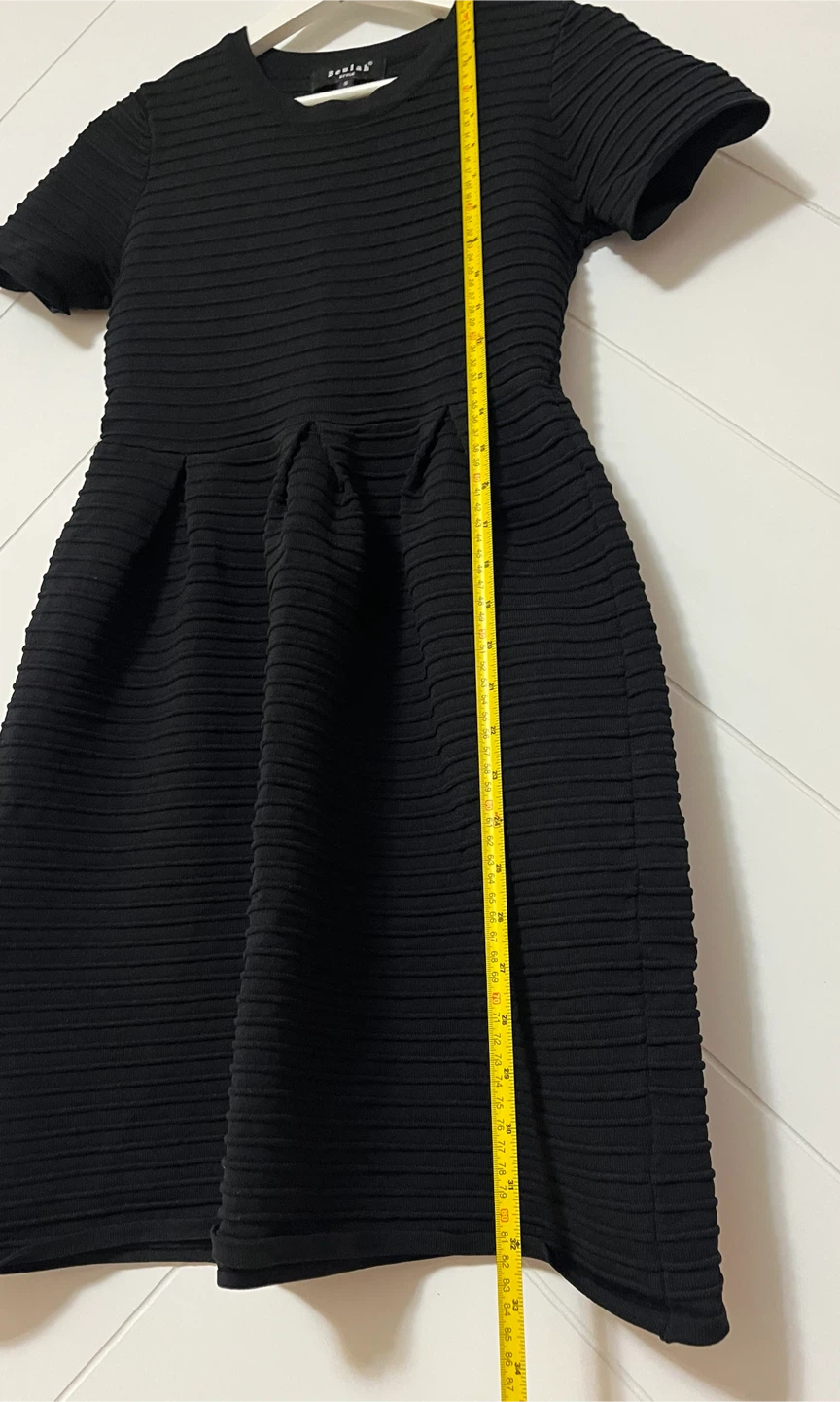 Beulah Style Black Textured Fit & Flare Dress - photo 4