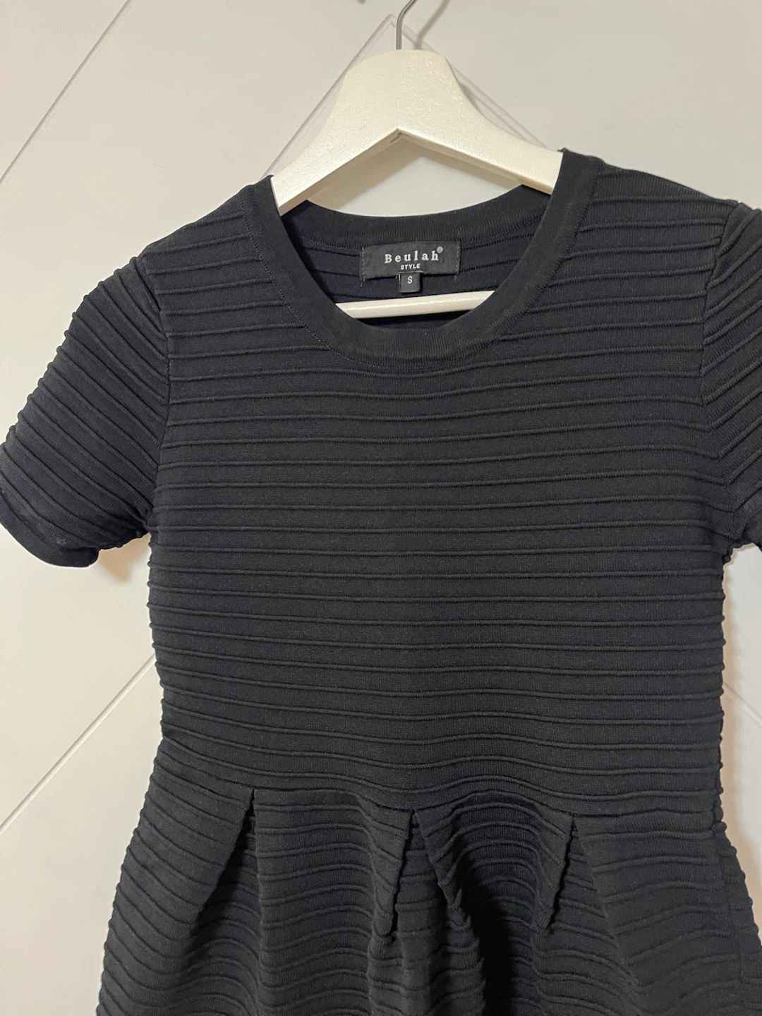Beulah Style Black Textured Fit & Flare Dress - photo 5
