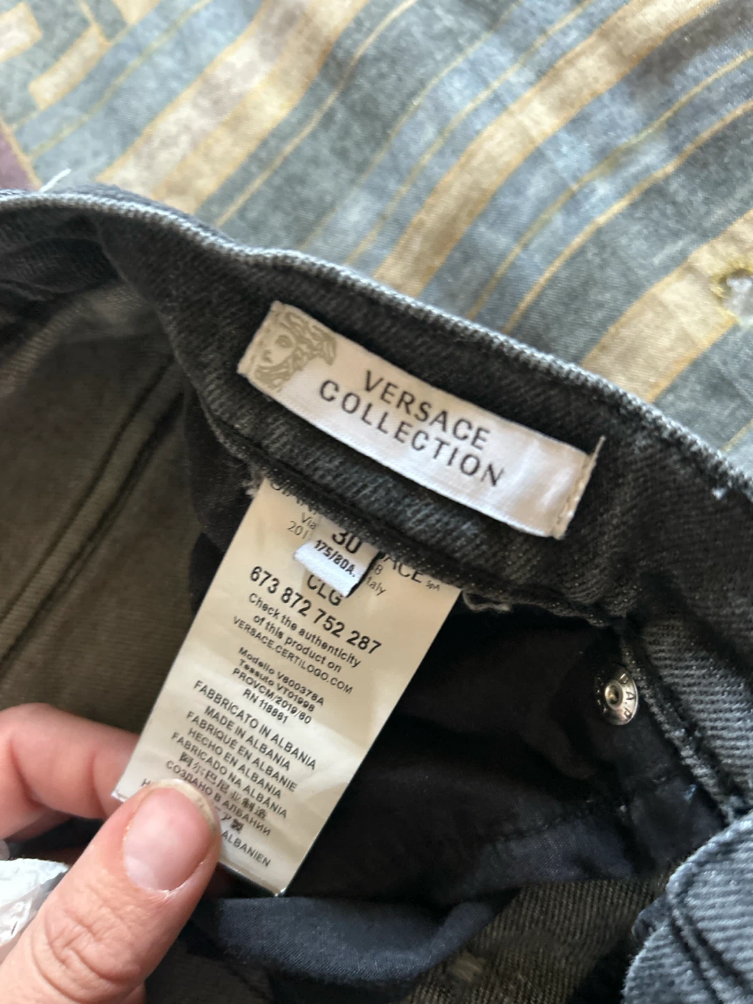 Versace Collection Distressed Grey Jeans - photo 3
