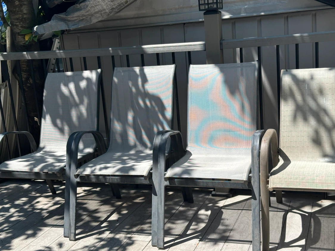Set of 4 Outdoor Patio Chairs - photo 2