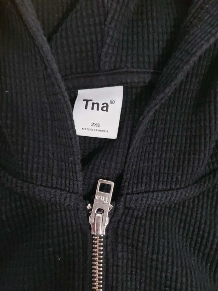 Tna Black Corduroy Zip-Up Hoodie - photo 2