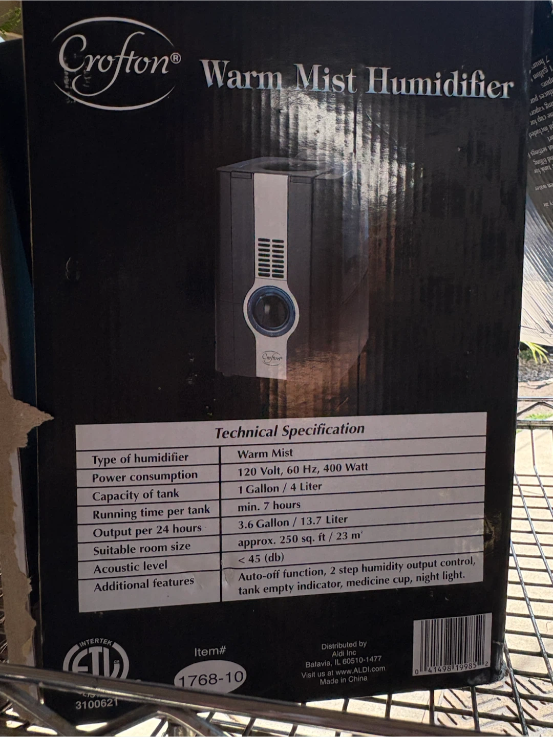 Crofton Warm Mist Humidifier 1 Gallon - photo 2