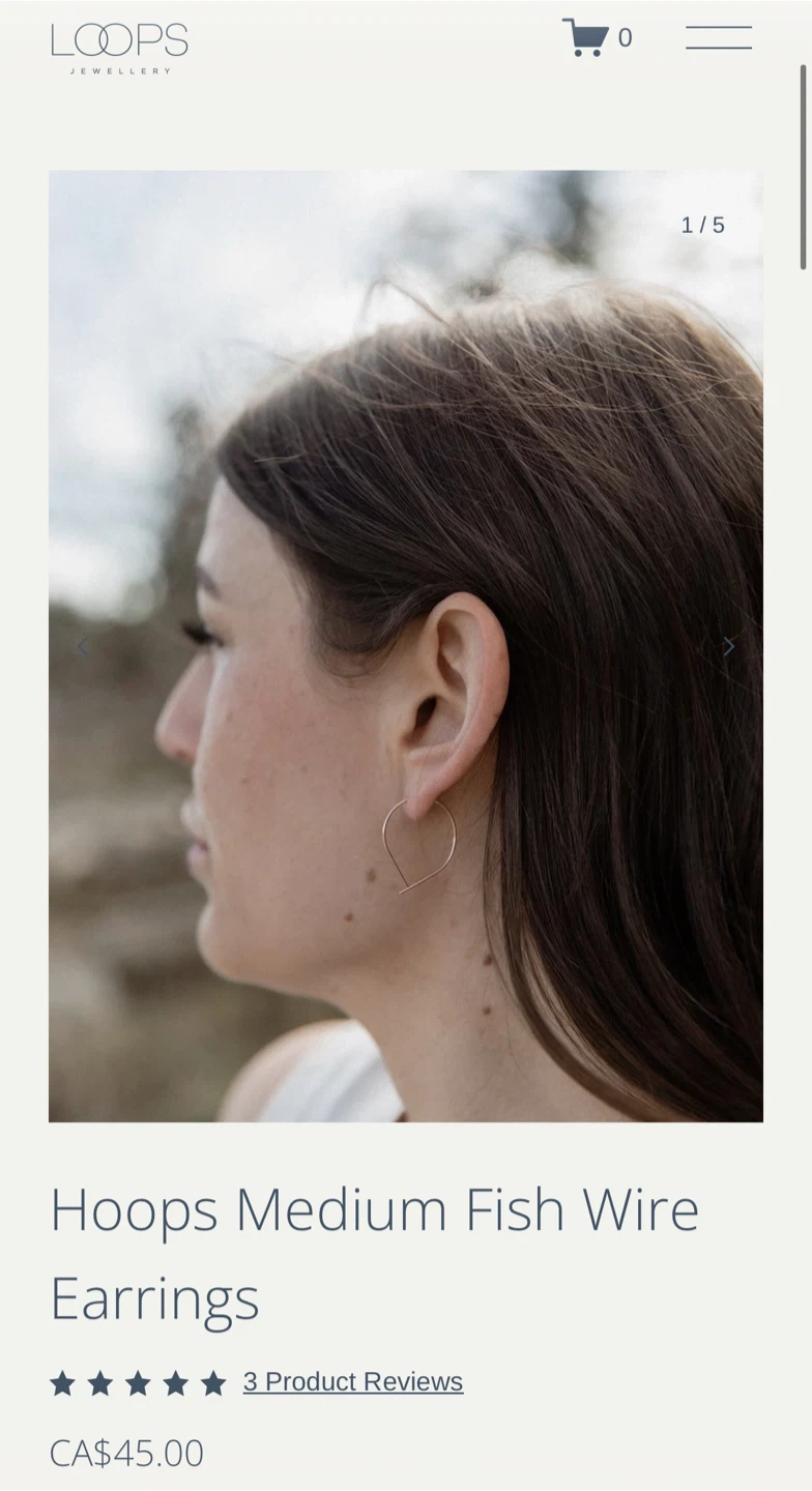 Loops Jewellery 14k Gold Hoops - photo 3