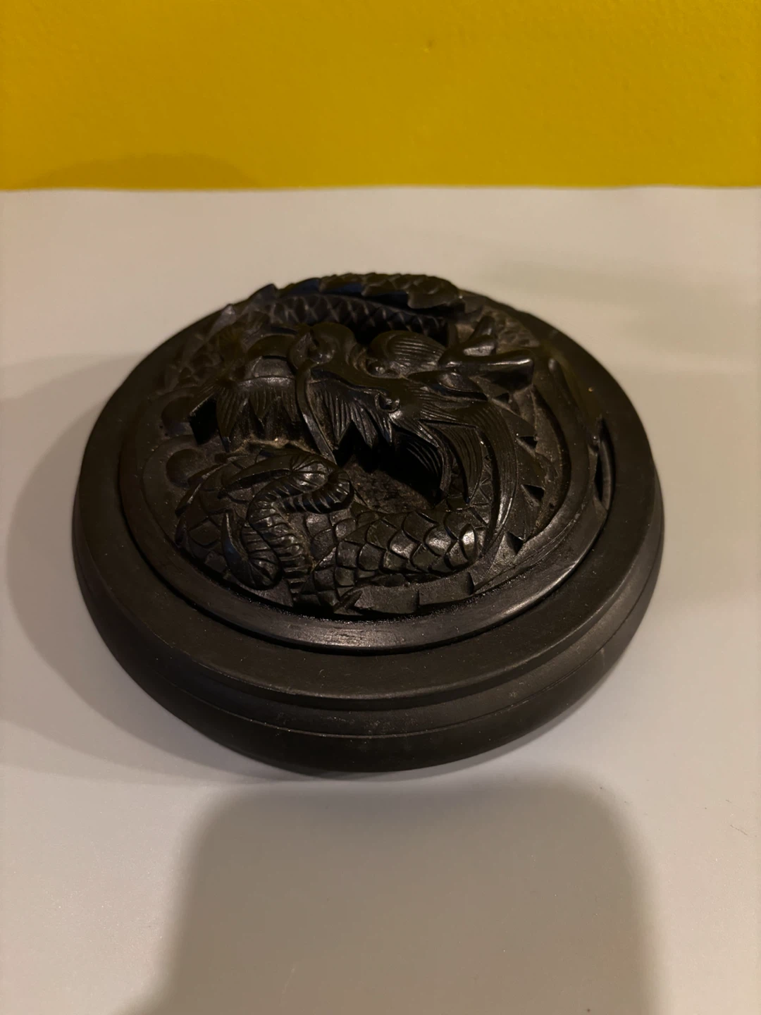 Antique Ink Stone Set with Dragon Lid - photo 2