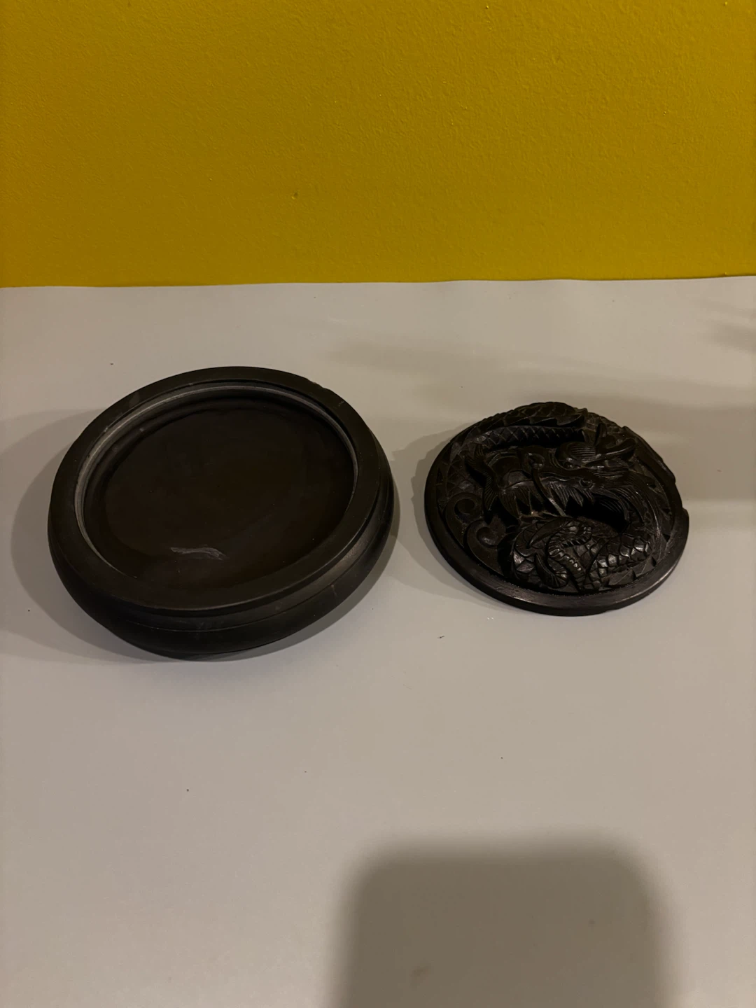 Antique Ink Stone Set with Dragon Lid - photo 3