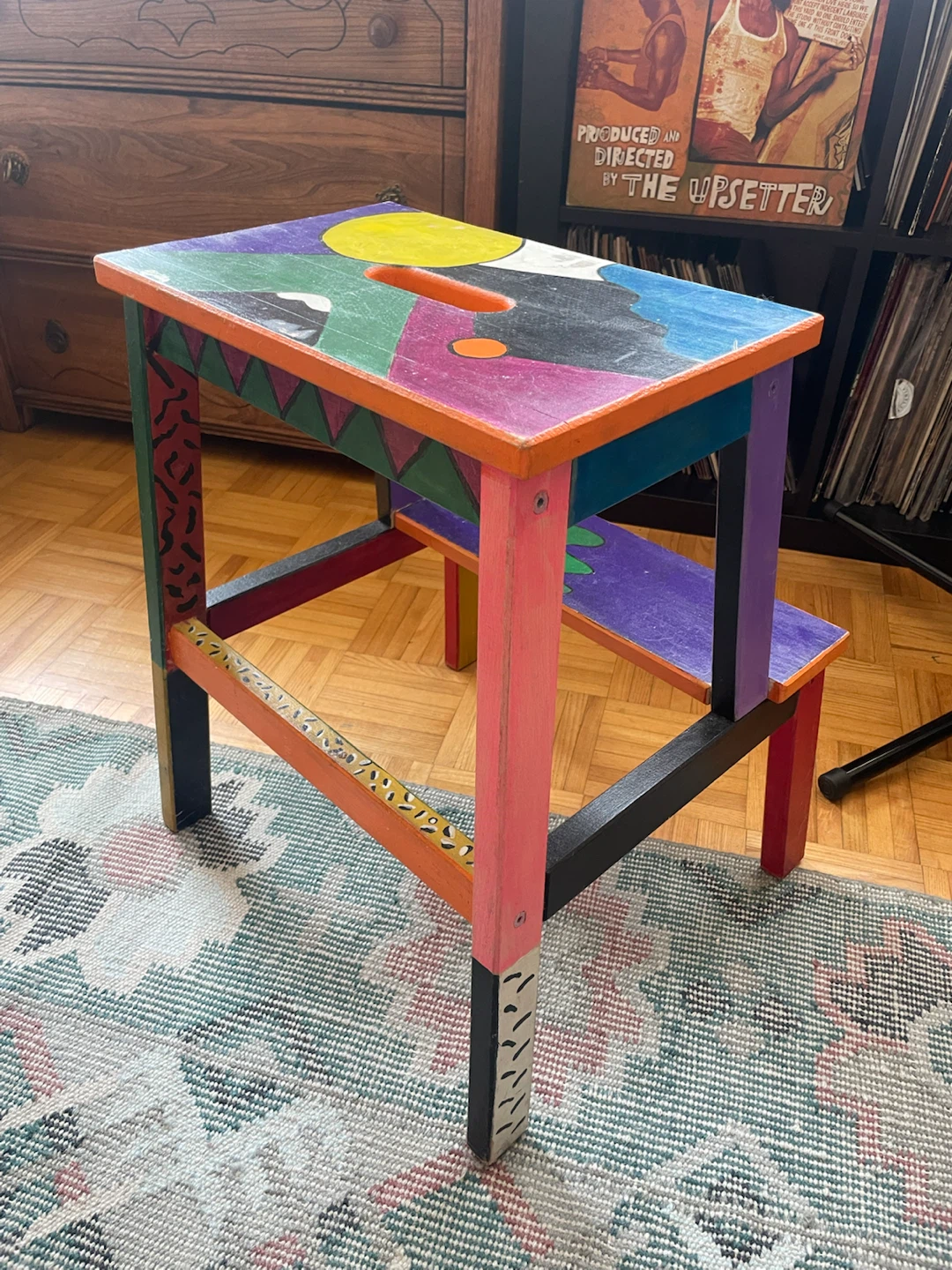 Colourful Wooden Step Stool - photo 3