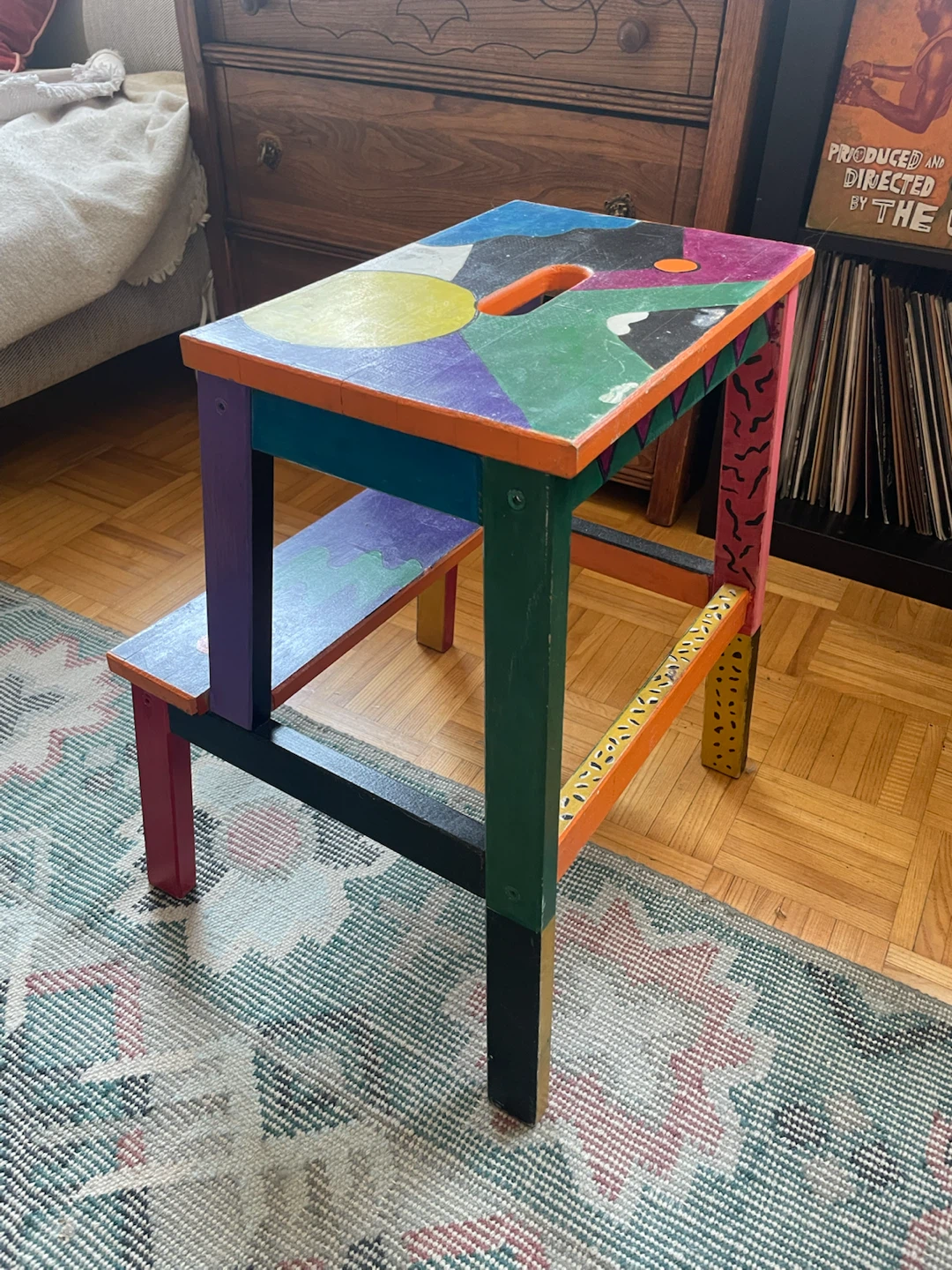 Colourful Wooden Step Stool - photo 4
