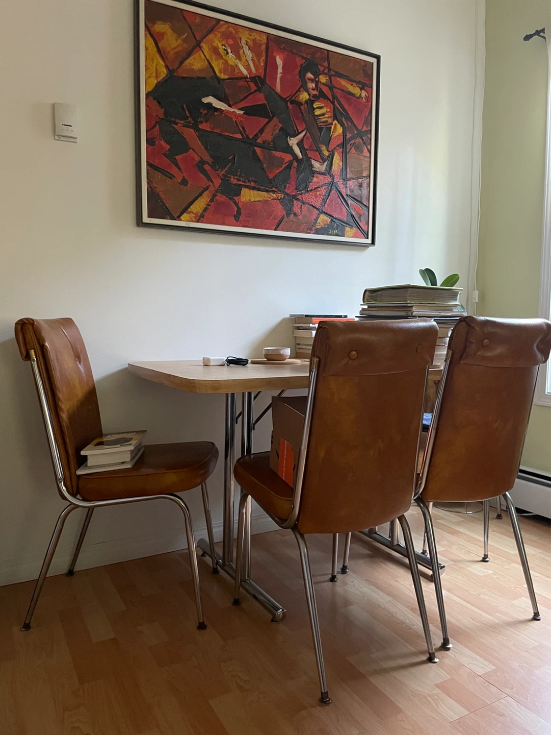 Vintage Dining Table and Chairs Set