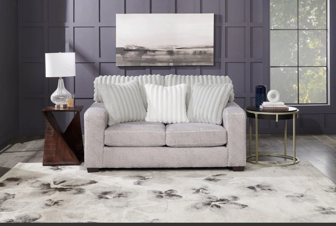 Like New Koda Chenille Loveseat with Cushions