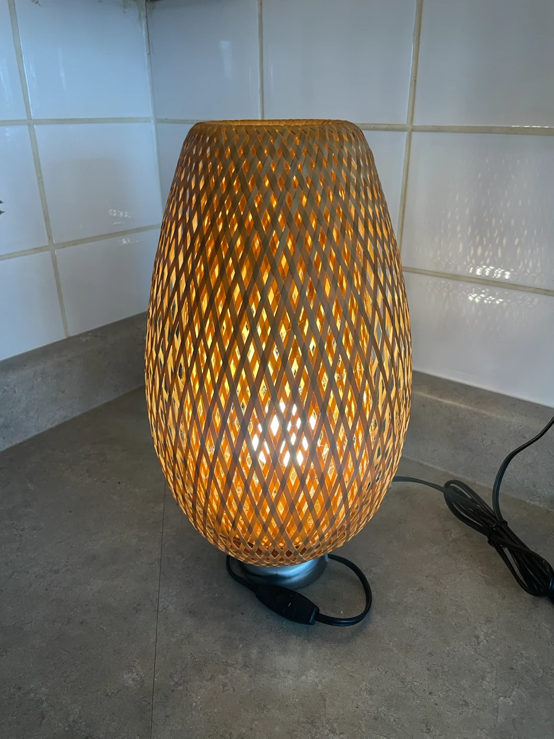 Ikea Bamboo Woven Table Lamp