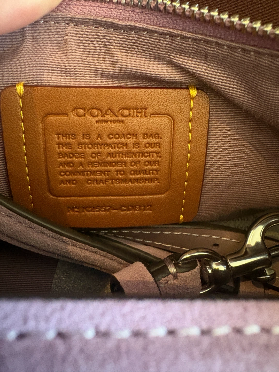 Coach Ashton Mini Shoulder Bag Suede Violet Brand New - photo 4
