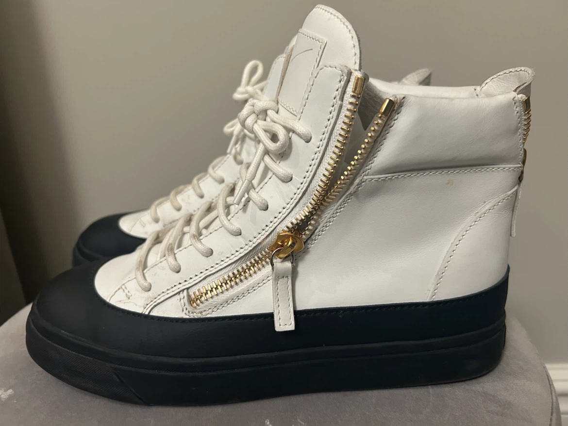 Giuseppe Zanotti White Leather High-Top Sneakers - photo 2