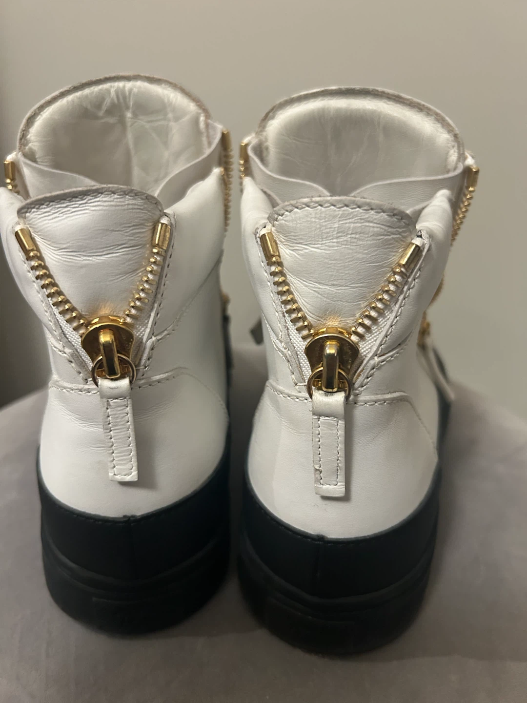 Giuseppe Zanotti White Leather High-Top Sneakers - photo 3