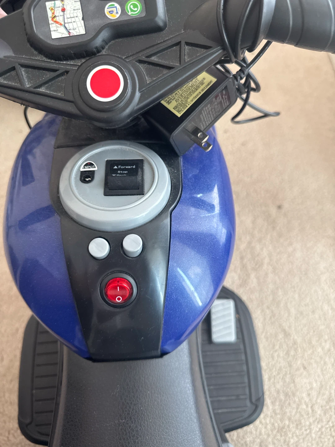 Kids Ride-On Electric Motorcycle - Blue - photo 2