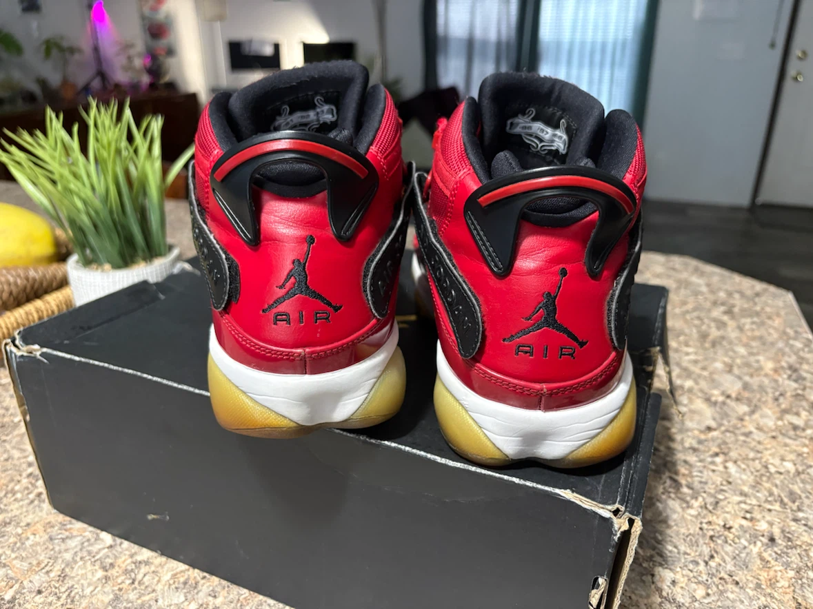 Nike Air Jordan 6 Rings Red Sneakers - photo 2