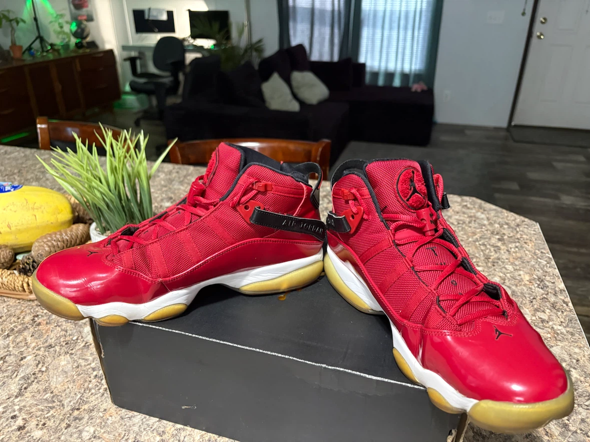 Nike Air Jordan 6 Rings Red Sneakers - photo 3