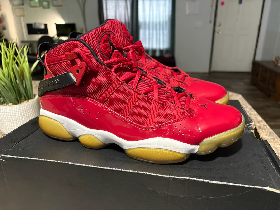 Nike Air Jordan 6 Rings Red Sneakers - photo 4
