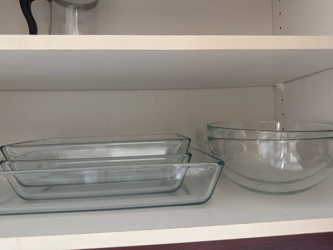 Glass Baking Dishes and Mixing Bowl