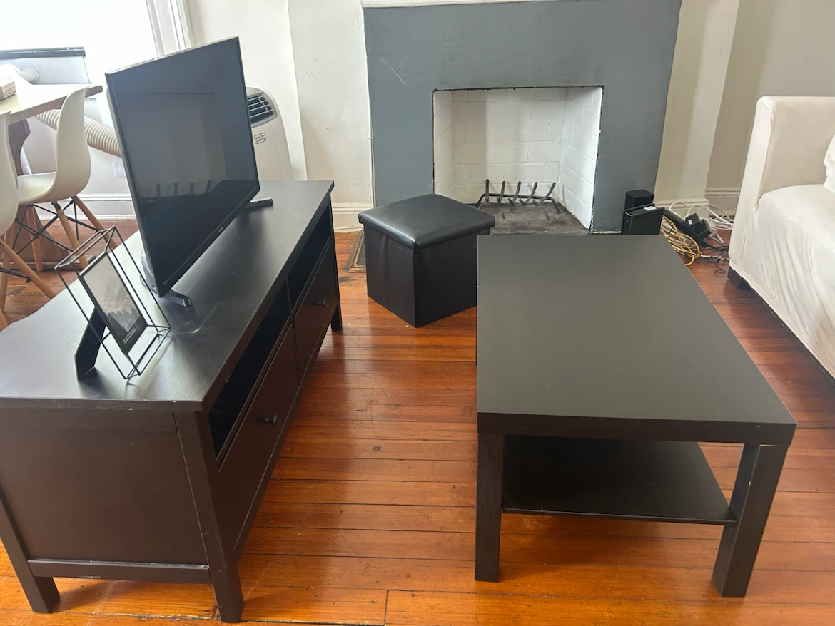 Black Coffee Table and TV Stand - photo 3