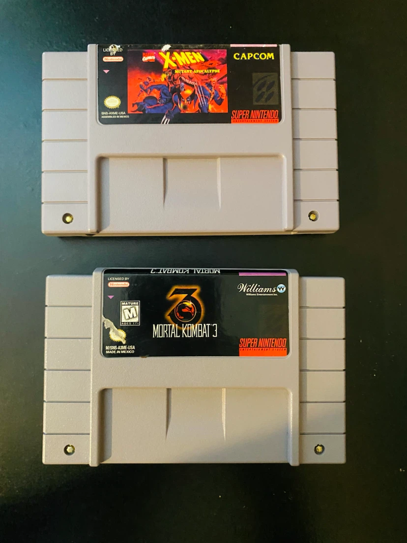 Super Nintendo Games - Mortal Kombat 3 & X-Men Mutant Apocalypse