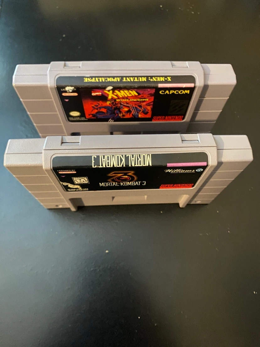 Super Nintendo Games - Mortal Kombat 3 & X-Men Mutant Apocalypse - photo 2