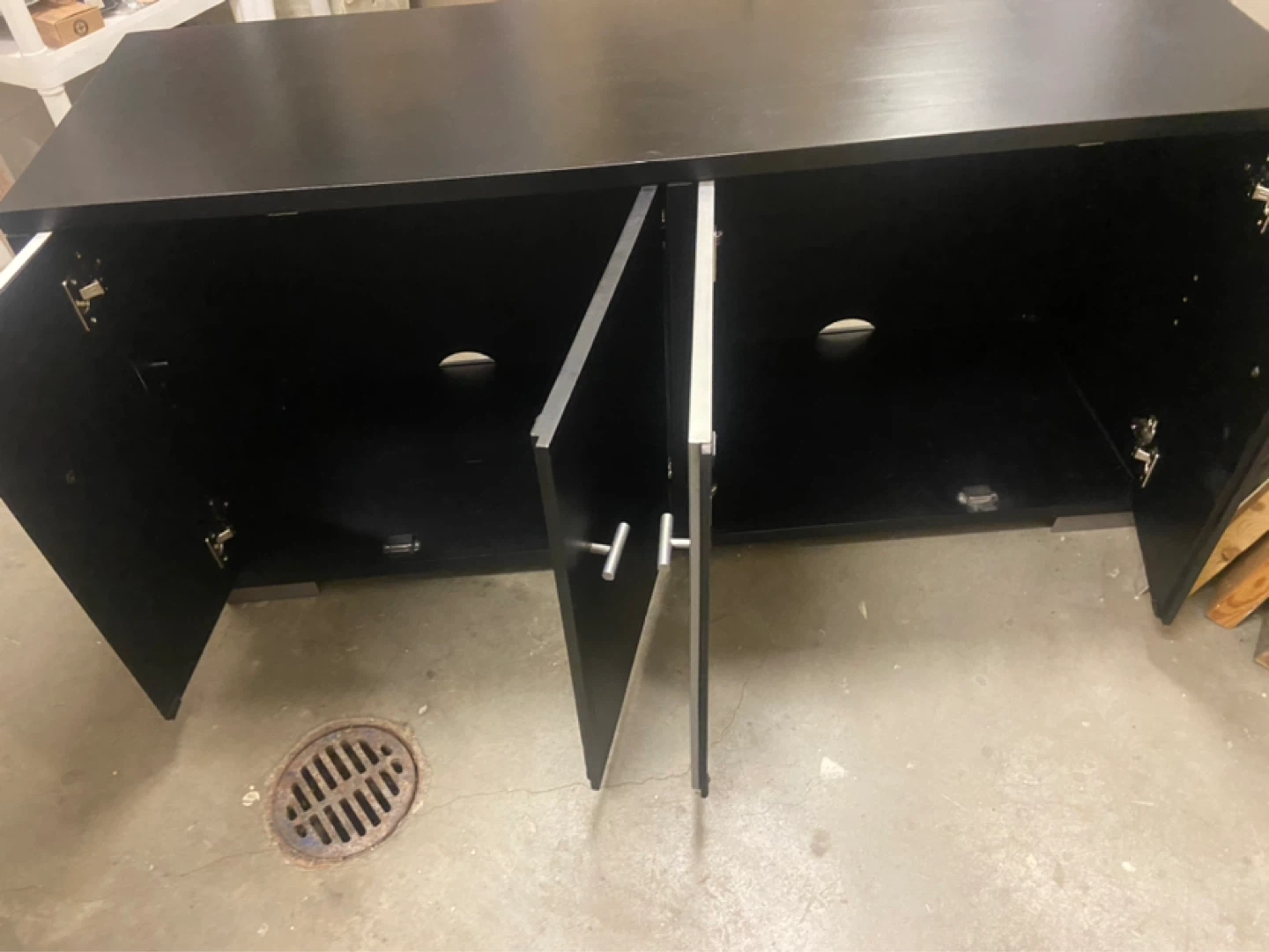 Black Media Console / Credenza - photo 2