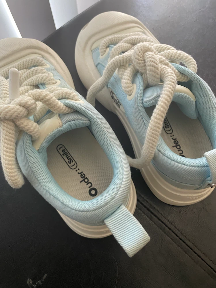NEW Ouder size 6 USA Light Blue Smile Sneakers - photo 4