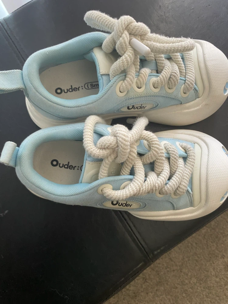 NEW Ouder size 6 USA Light Blue Smile Sneakers - photo 5