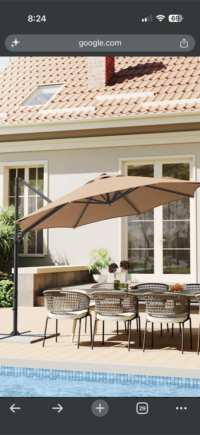 SONGMICS Cantilever Patio Umbrella - photo 3