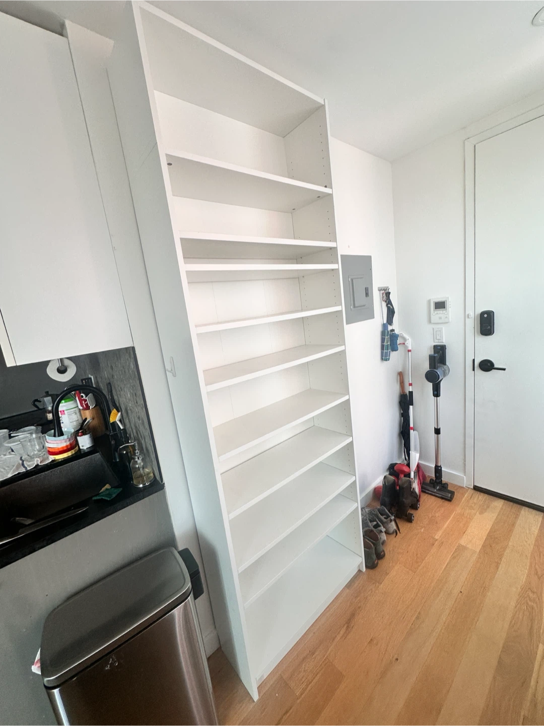 White Tall Bookshelf/Storage Unit
