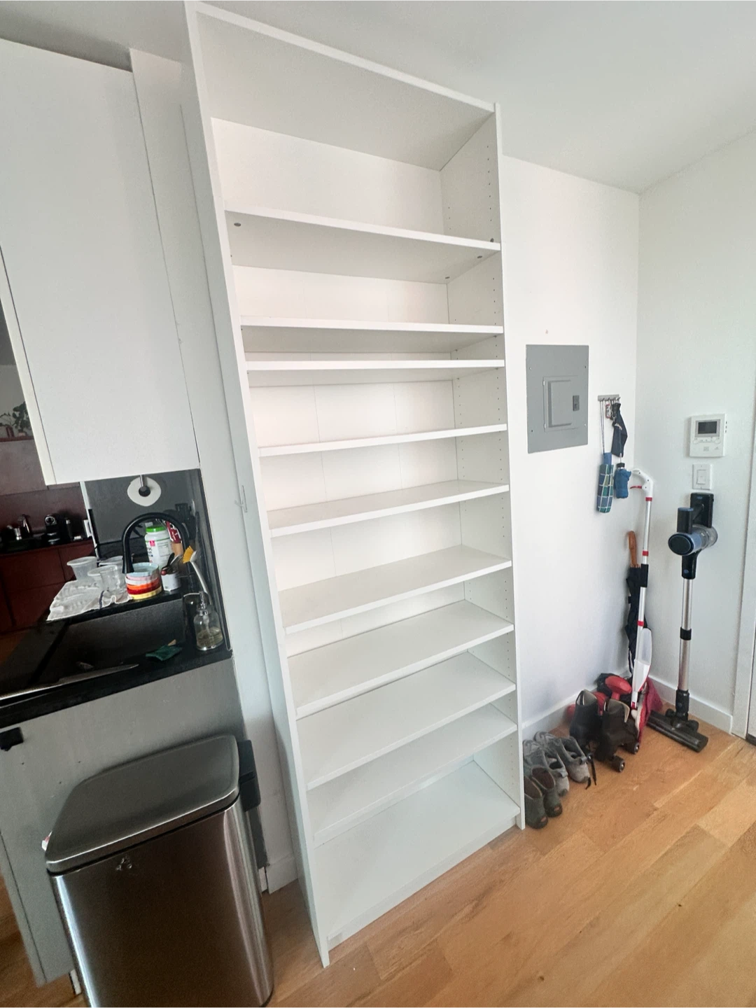 White Tall Bookshelf/Storage Unit - photo 2