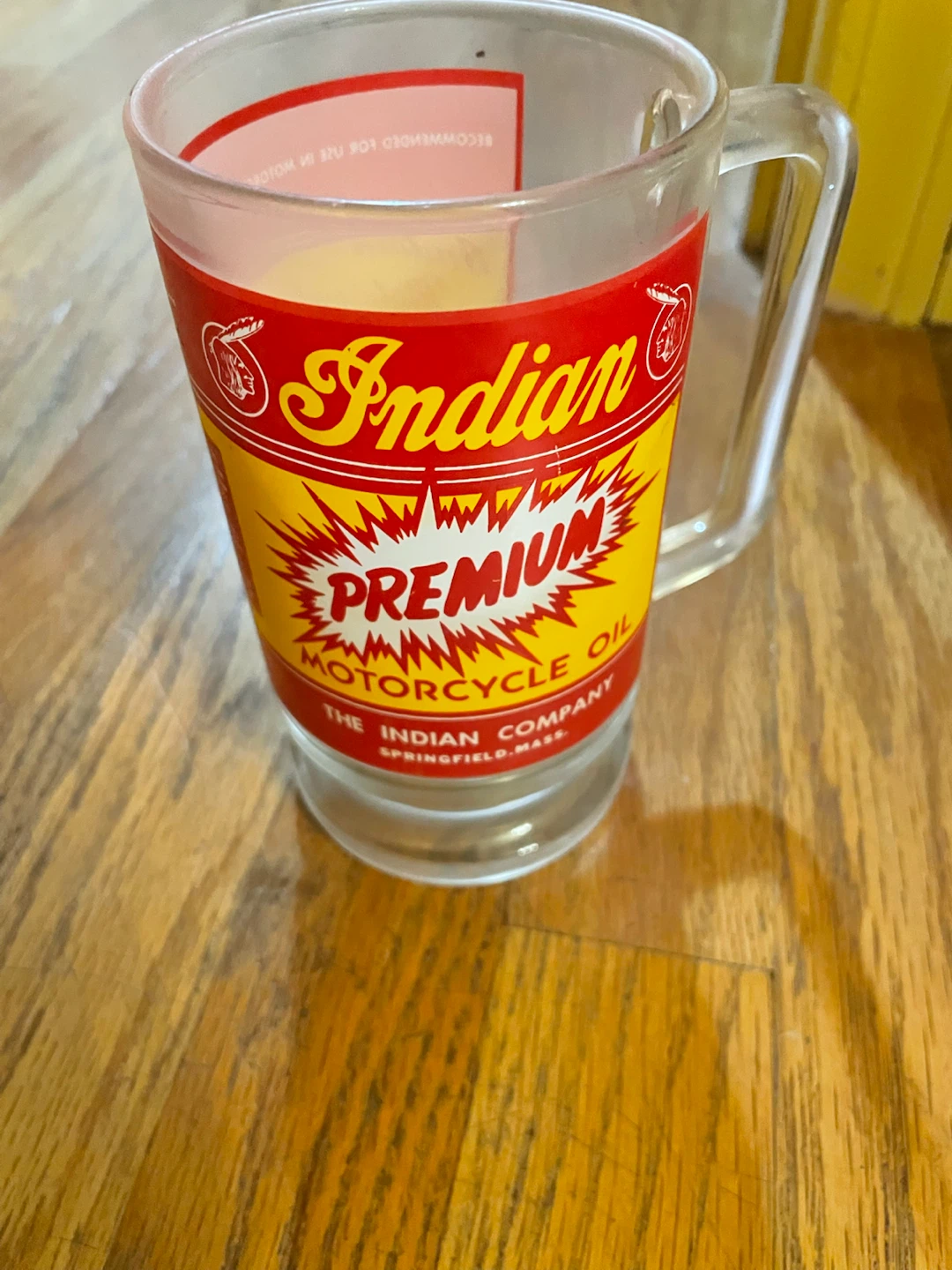 Indian Motorcycle Oil Glass