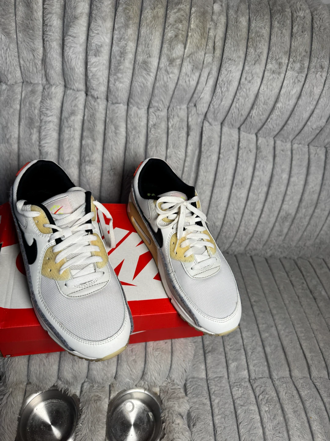 Nike Air Max 90 Men's Shoes White/Black Size 11.5 - photo 2