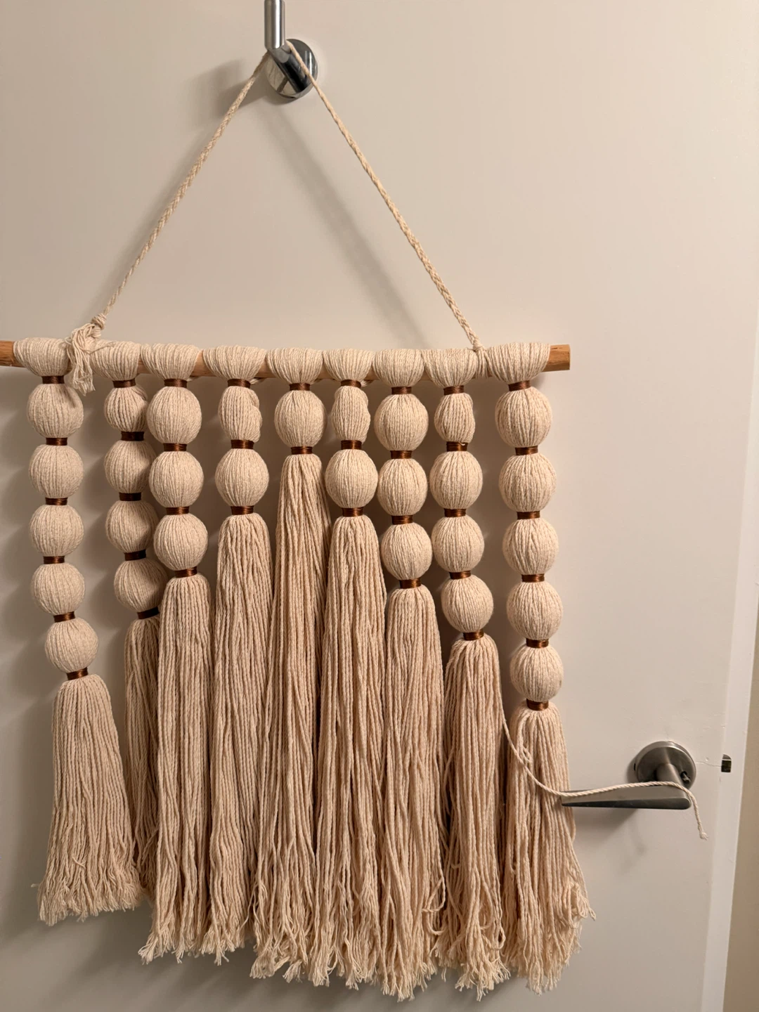 Macrame Wall Hanging with Wooden Dowel