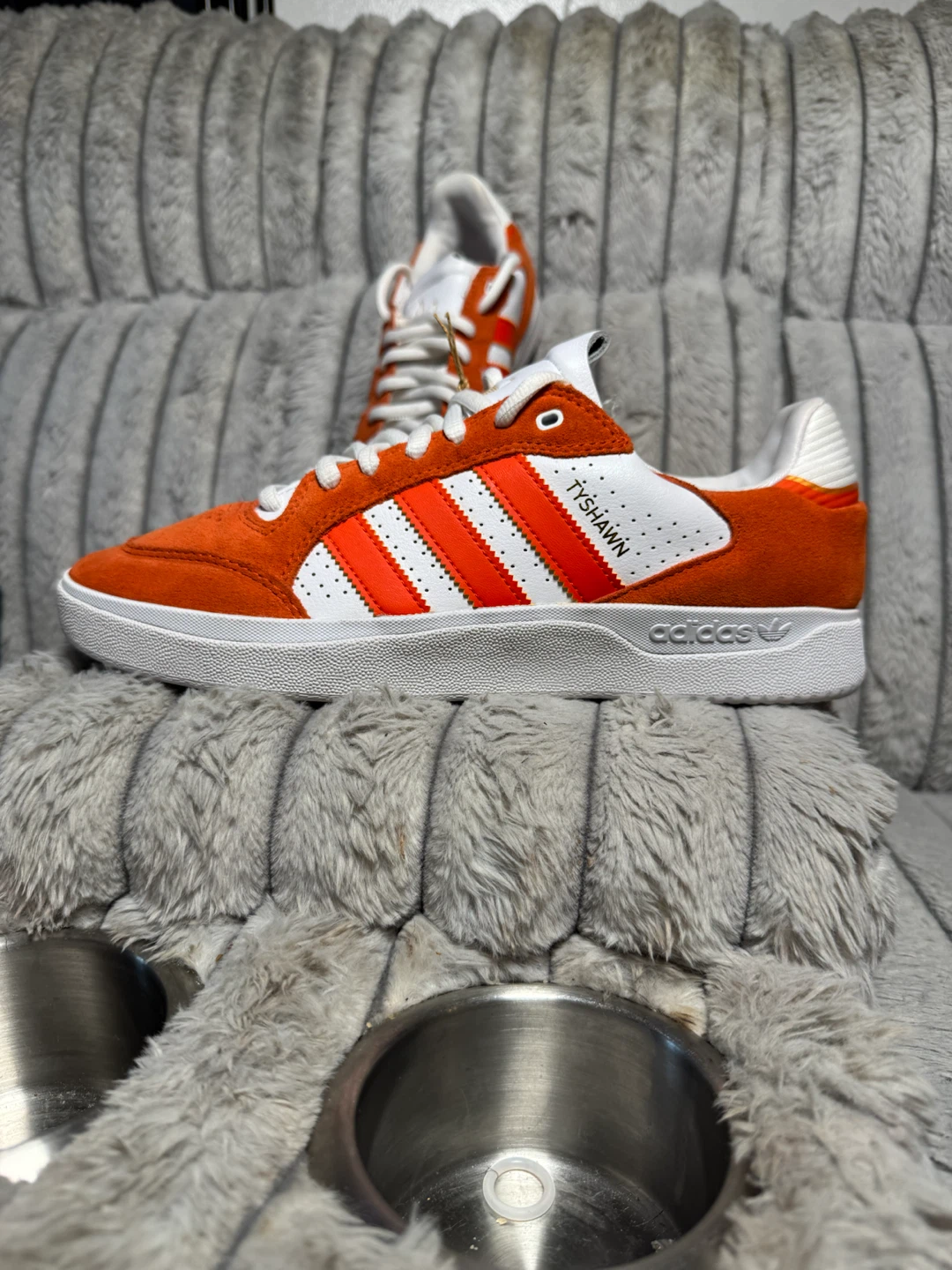 Adidas Tyshawn Orange White Skate Shoes