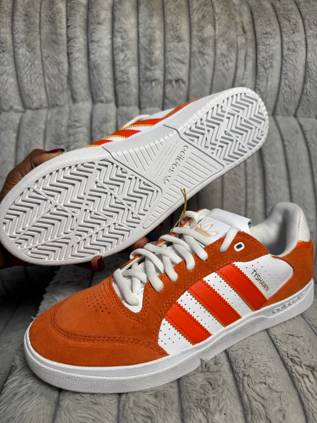 Adidas Tyshawn Orange White Skate Shoes - photo 3