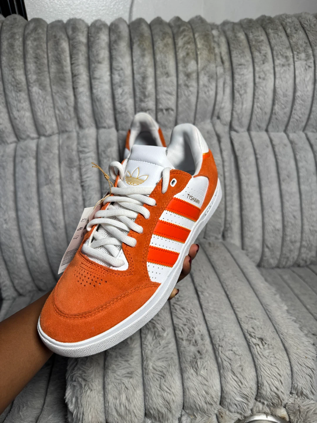 Adidas Tyshawn Orange White Skate Shoes - photo 4